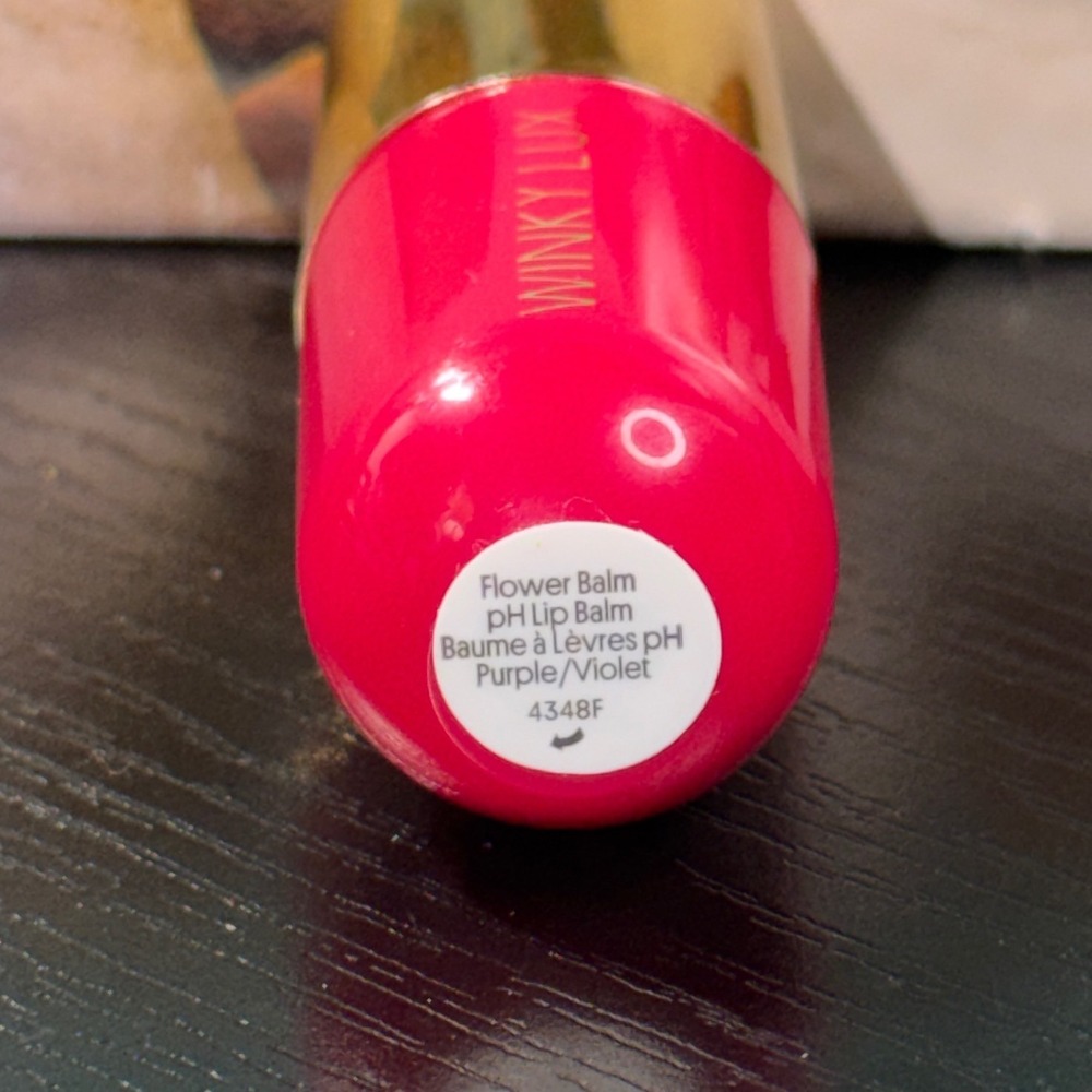 Winky Lux Flower Balm pH Activated Lip Stain Pink Gold Pill Case Full Size - Picture 4 of 5